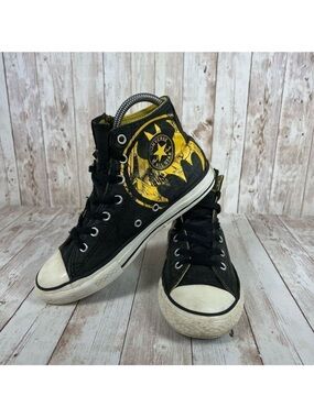 🦇 BATMAN Converse All Star High Top Sneakers Womens 5 Youth 3
